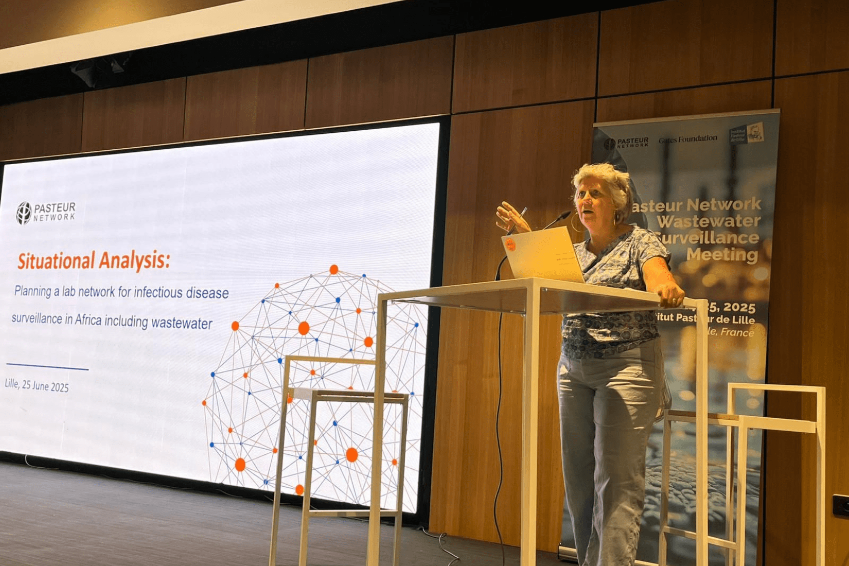 Conférence sur la surveillance des eaux usées lors de la rencontre du Pasteur Network à l’Institut Pasteur de Lille